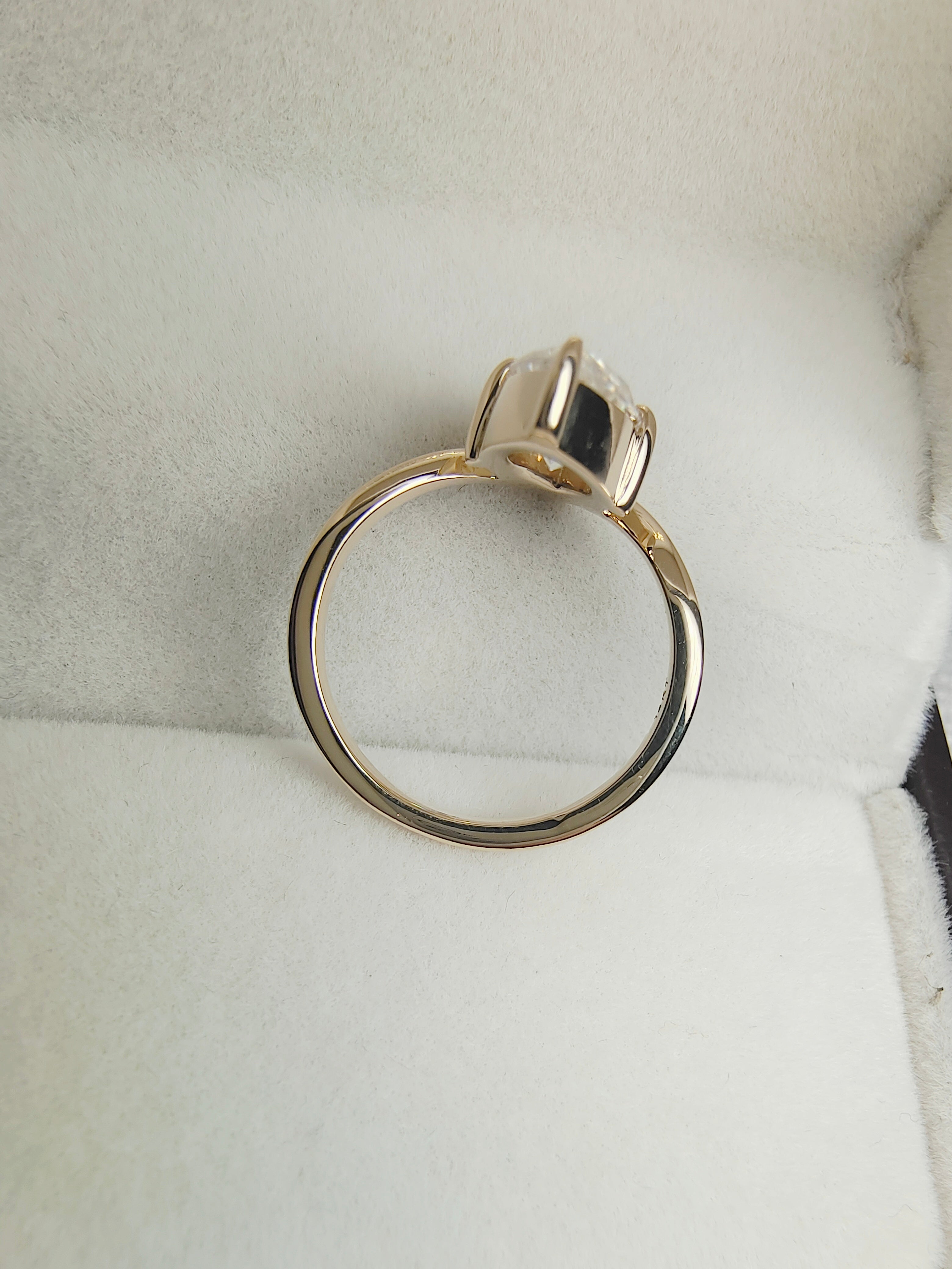 Marquise Moissanite Chevron Ring, Handcrafted to Perfection by UnicaStone