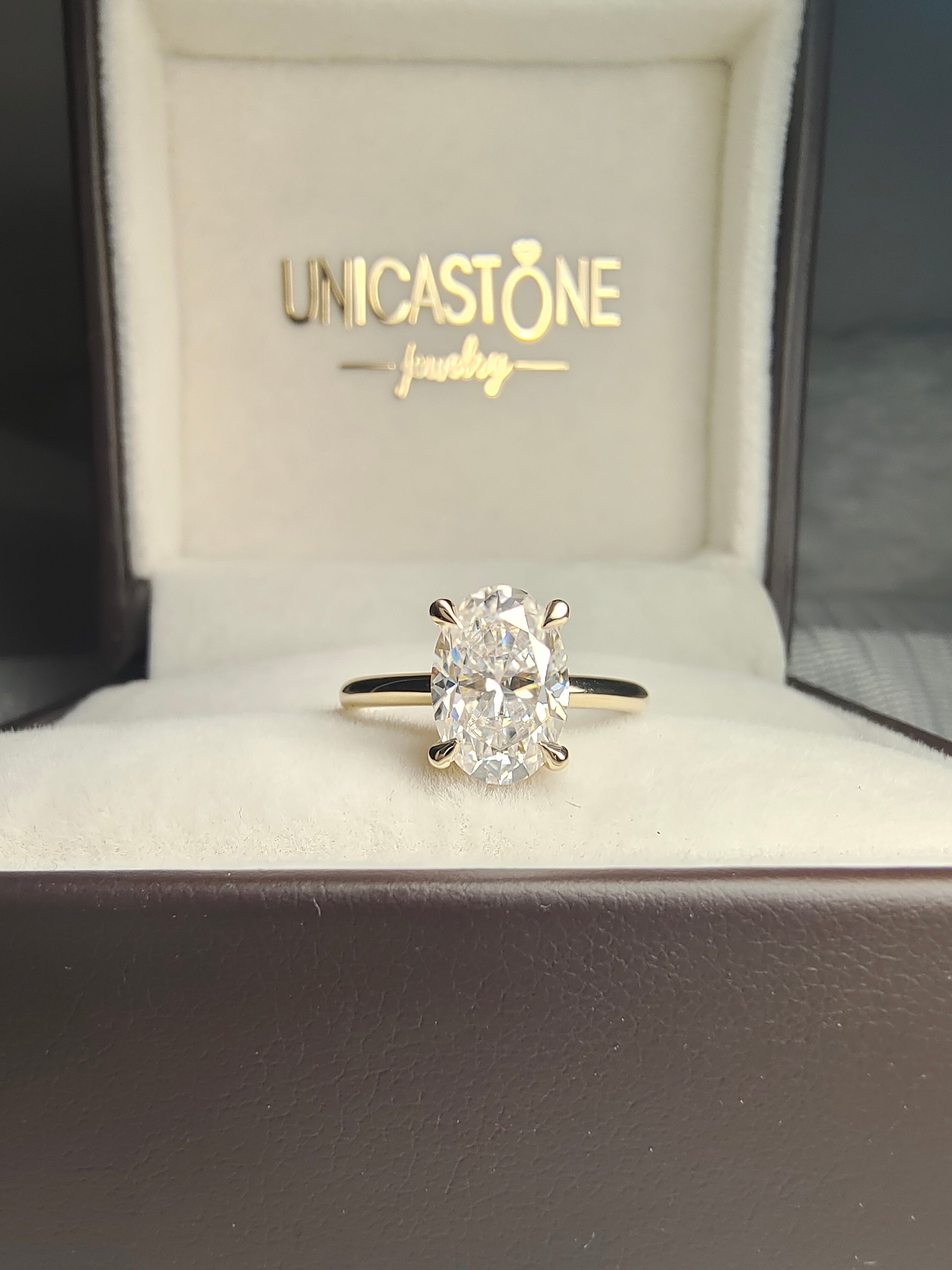 2 carat Oval Engagement Ring by UnicaStone