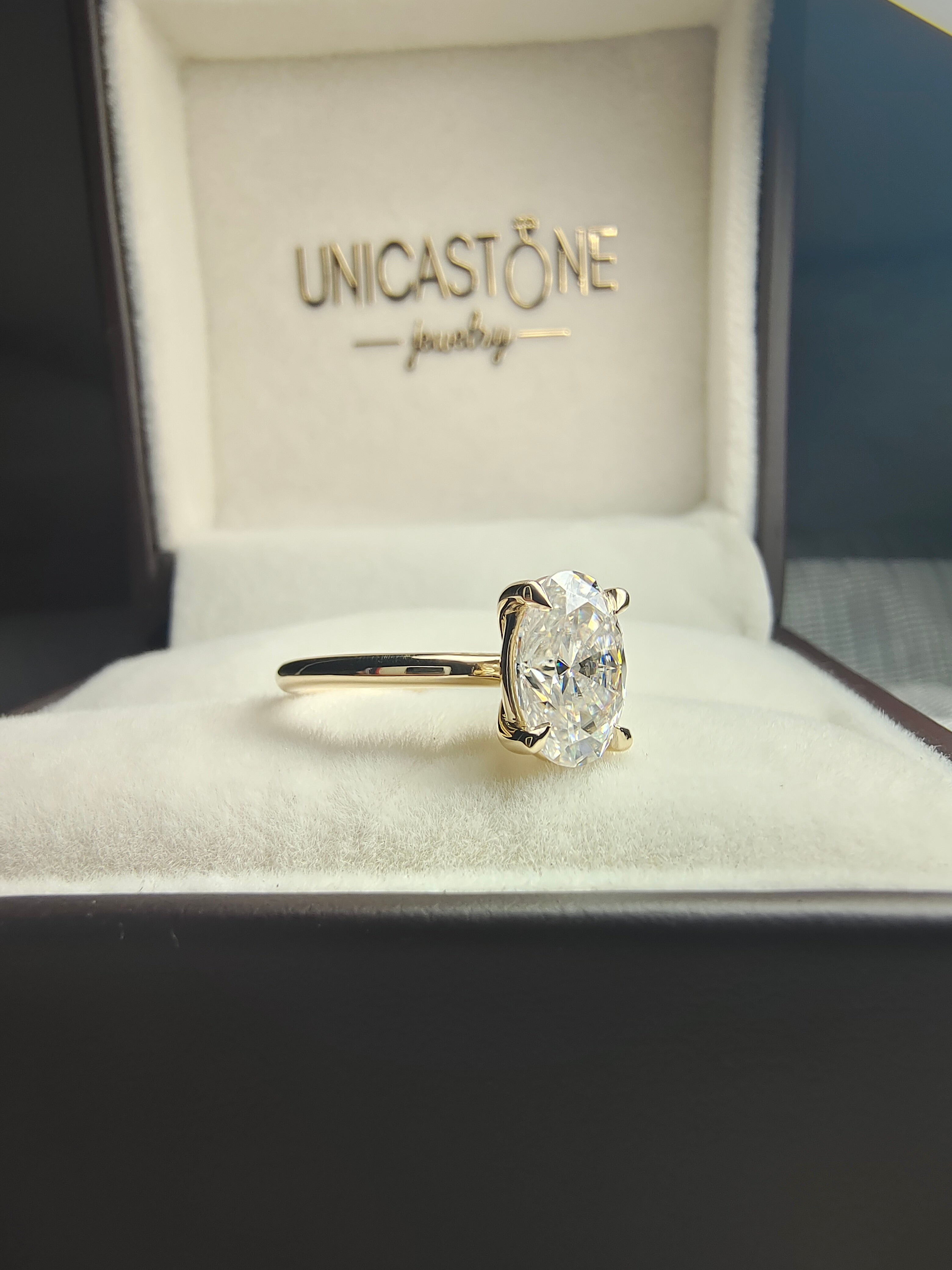 2 ct Oval Cut Engagement Ring by UnicaStone