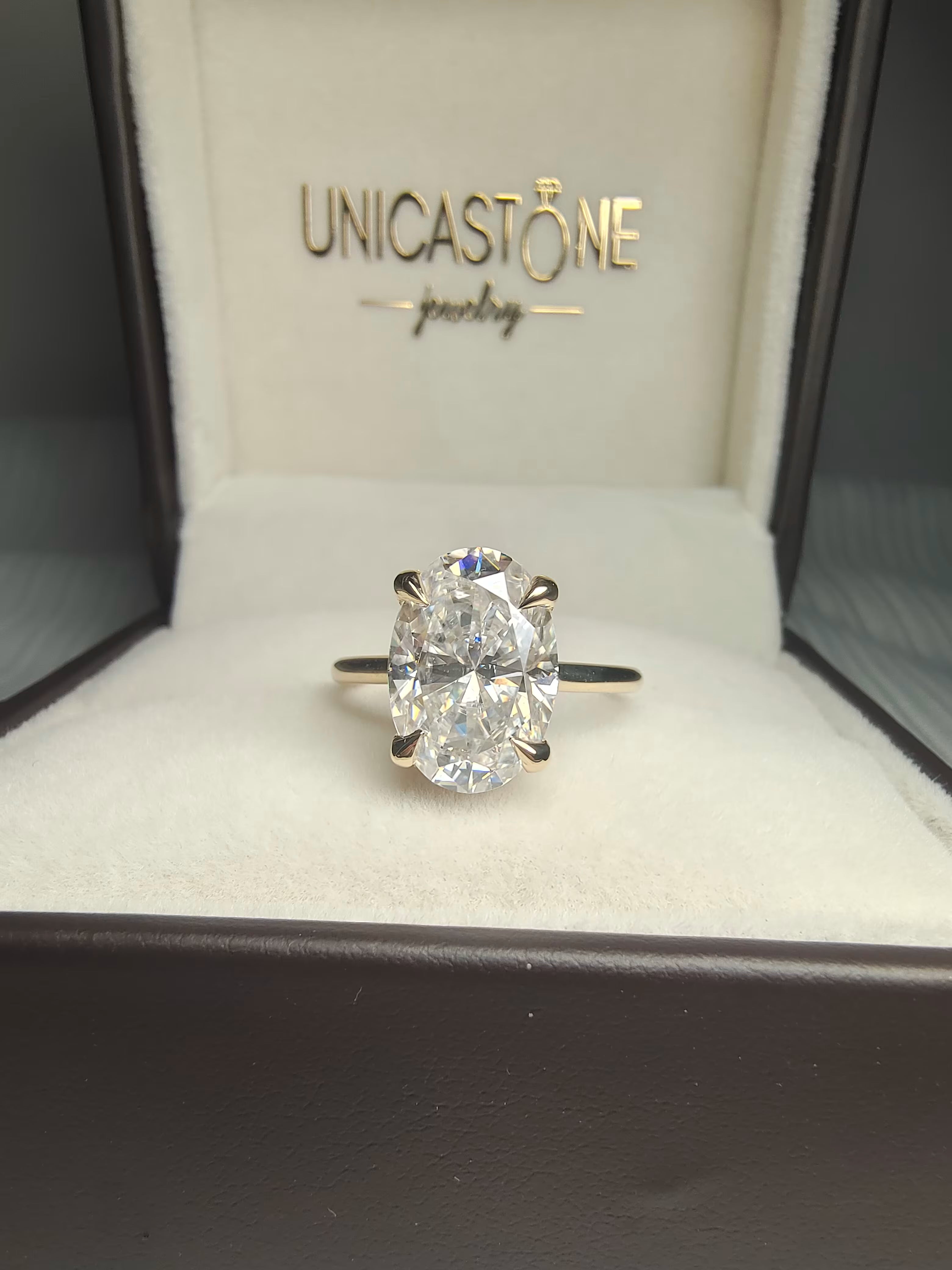 5 ct Oval Moissanite Rings by UnicaStone