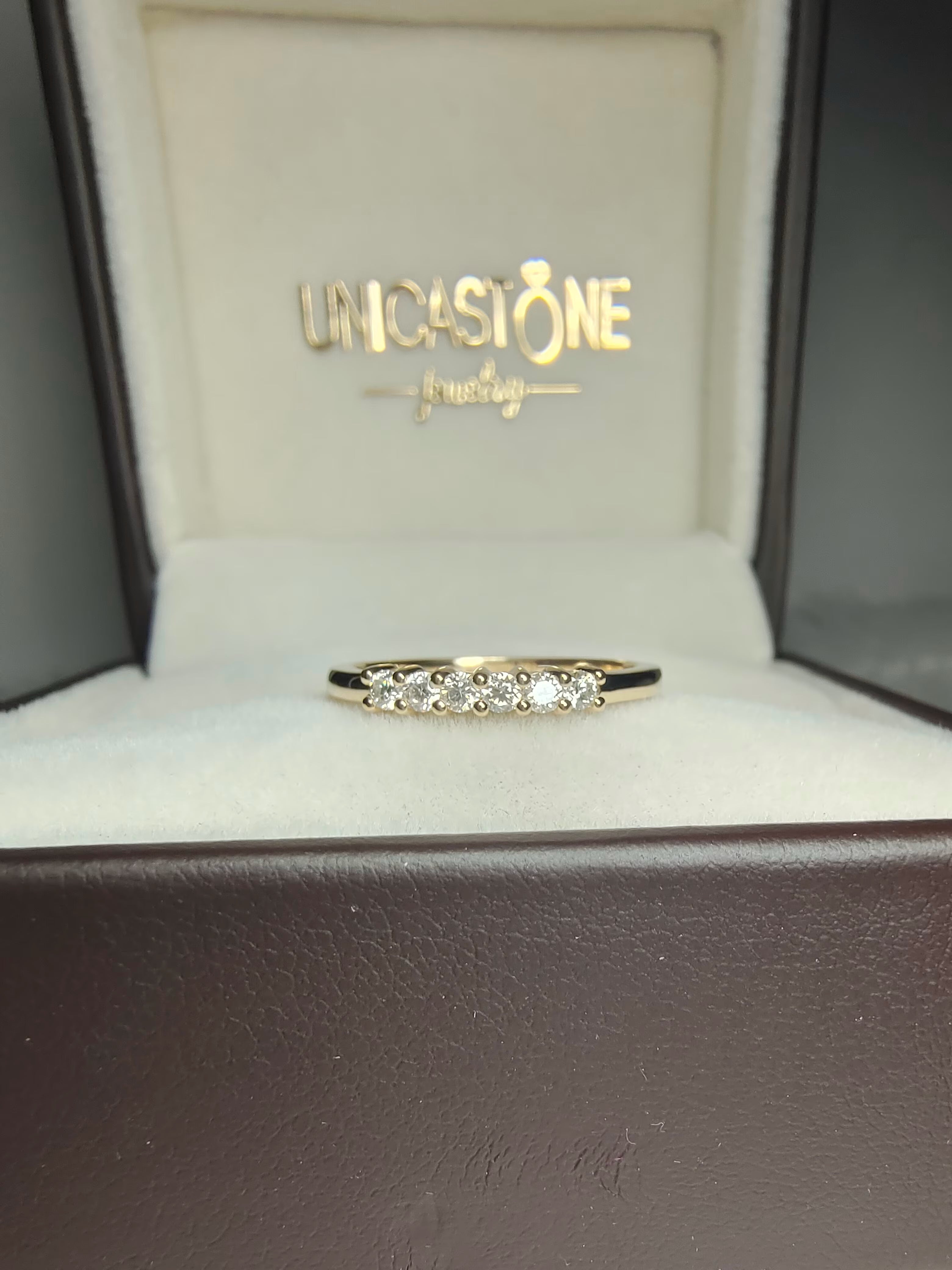 6 Stone Diamond Alternative Band by UnciaStone