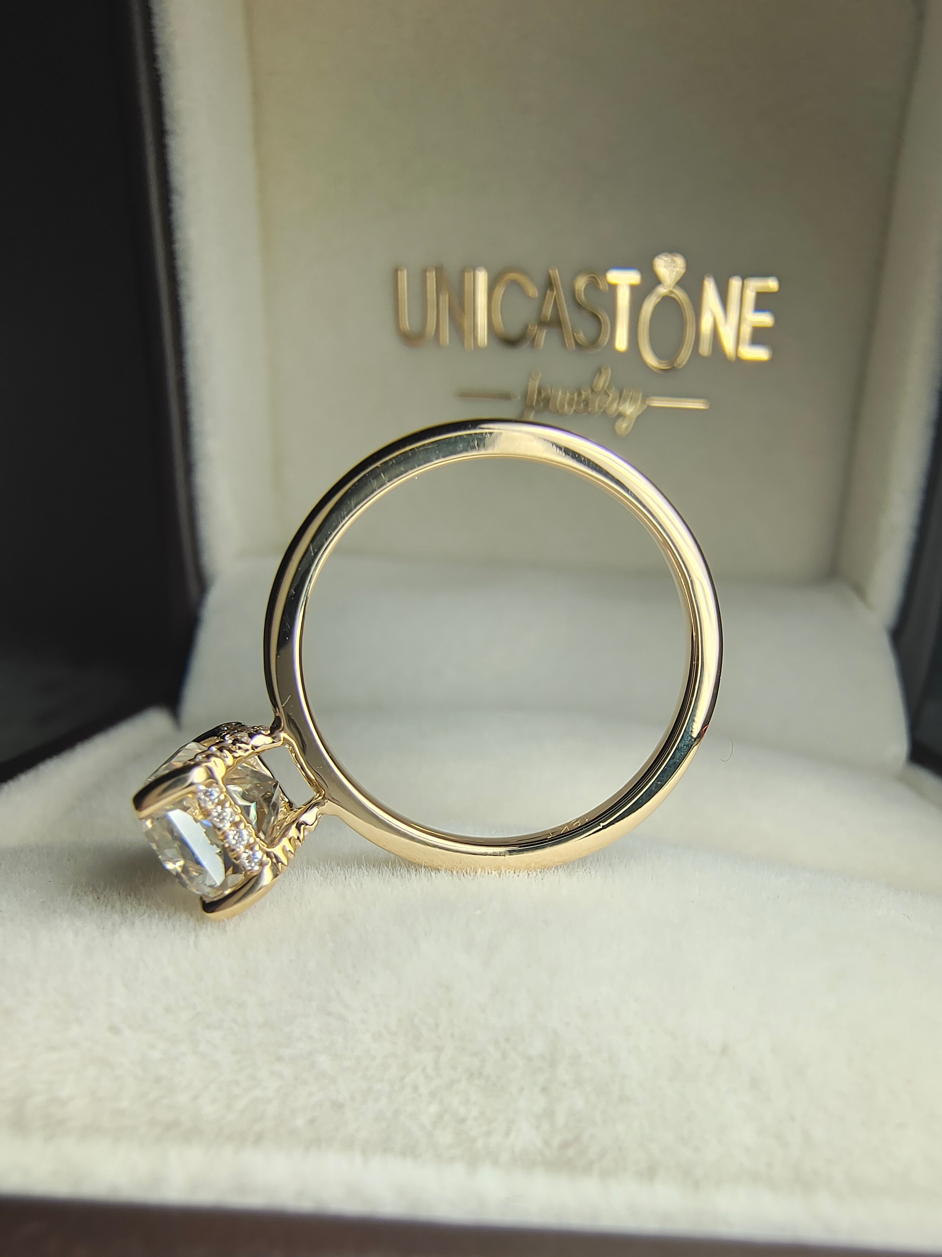 Radiant Cut Moissanite Ring by UnicaStone
