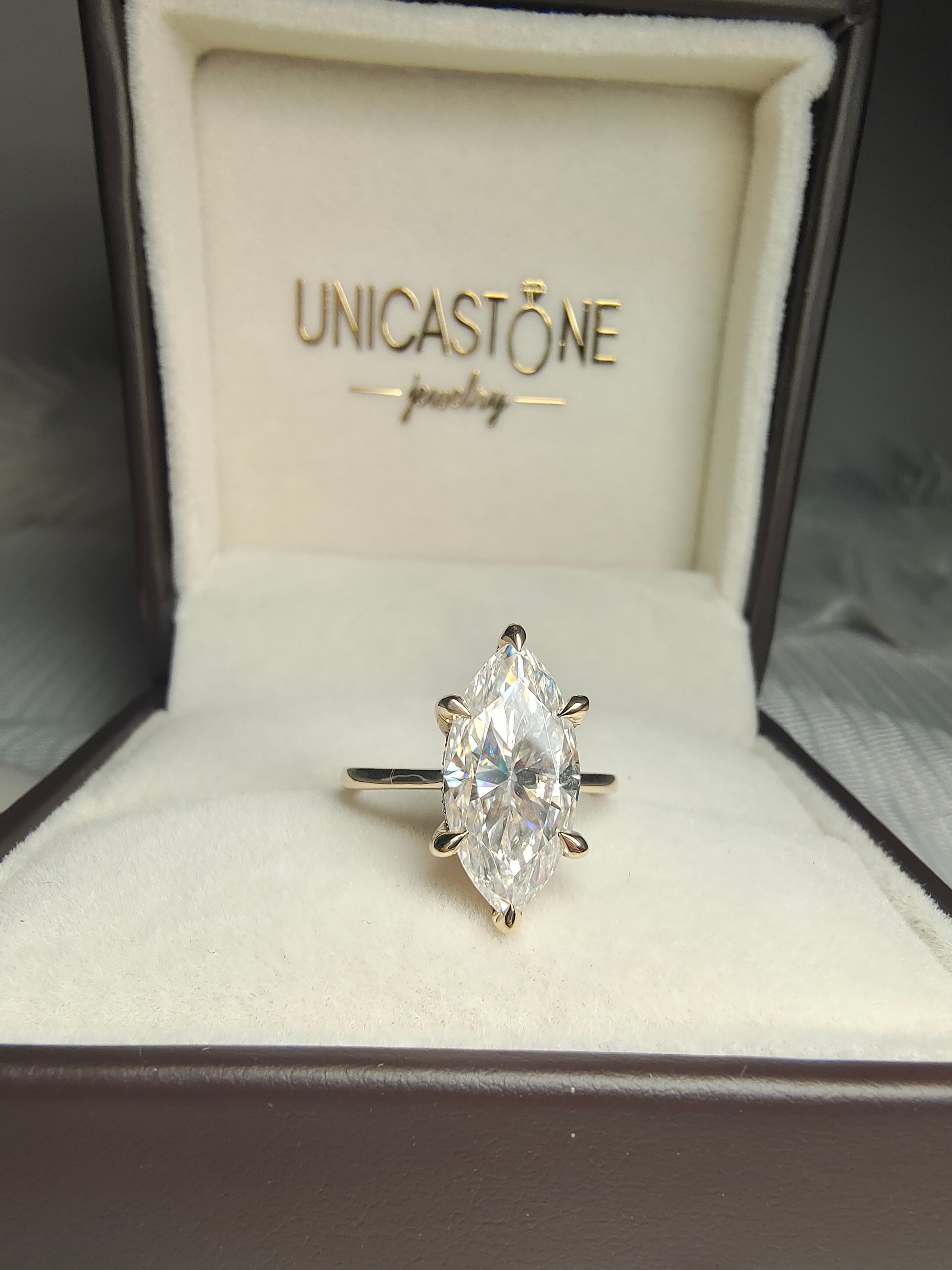 Marquise Moissanite Ring by UnicaStone