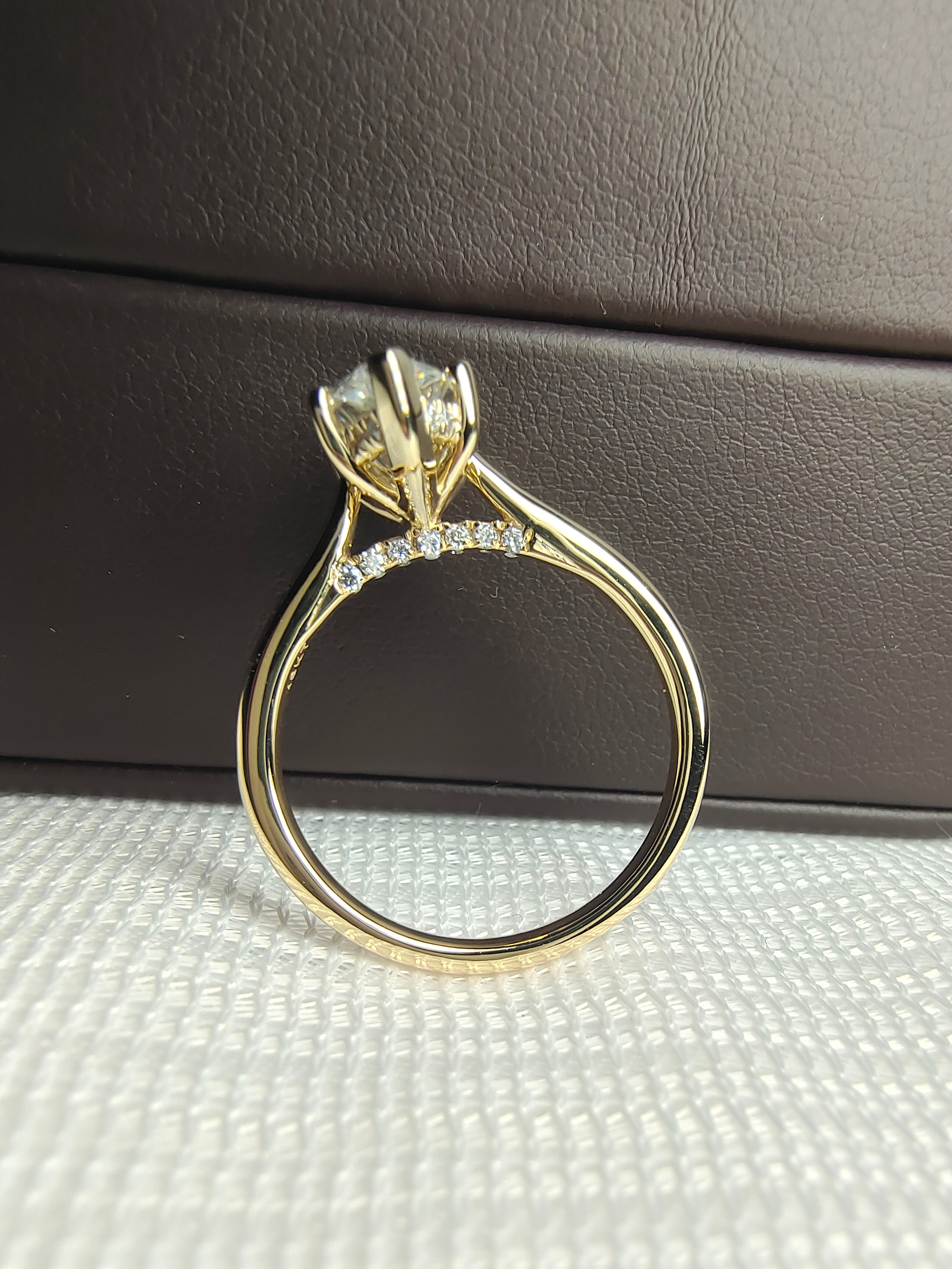 Hidden Halo Diamond Engagement Ring by UnicaStone