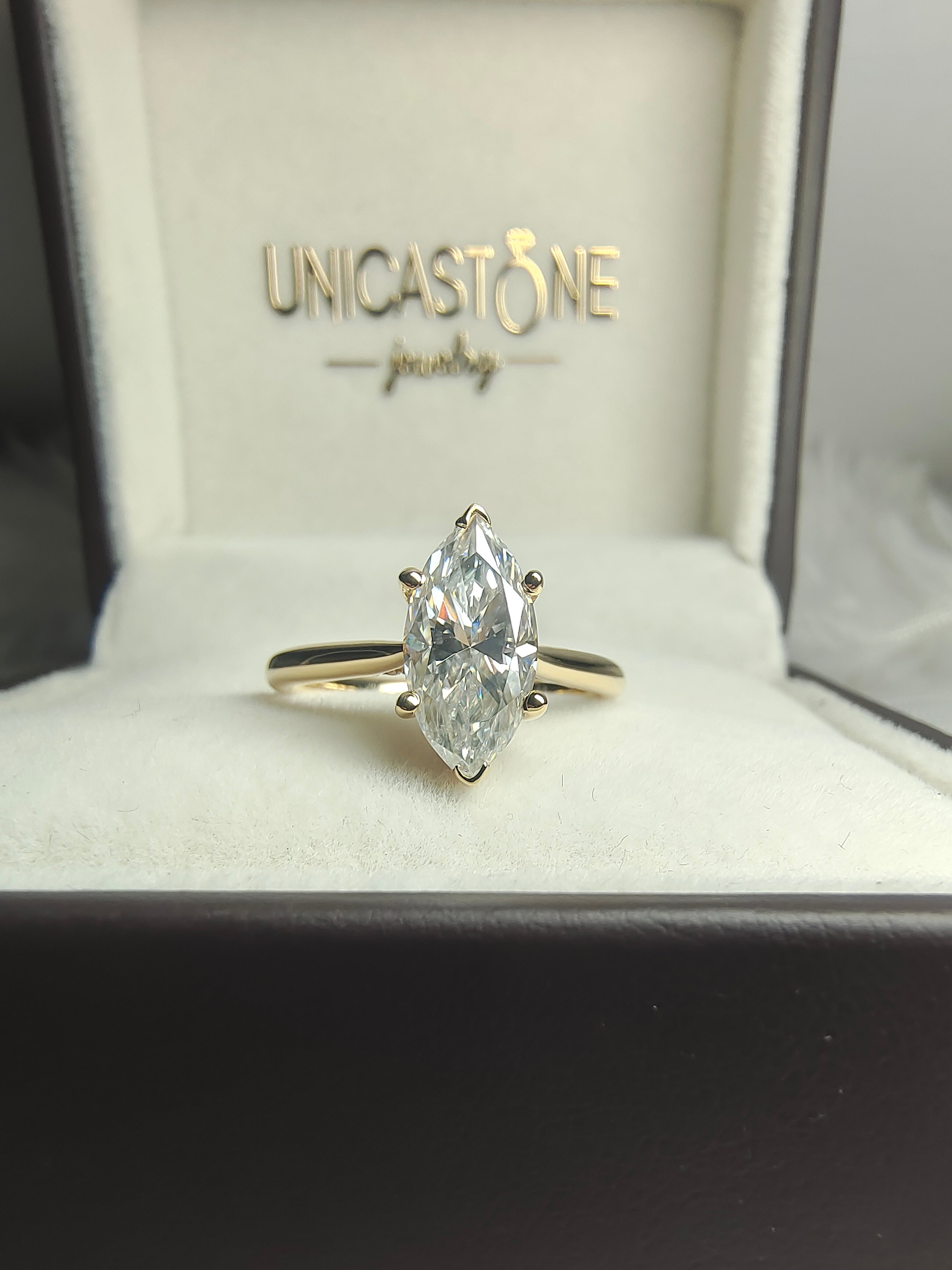Marquise Engagement Ring by UnicaStone