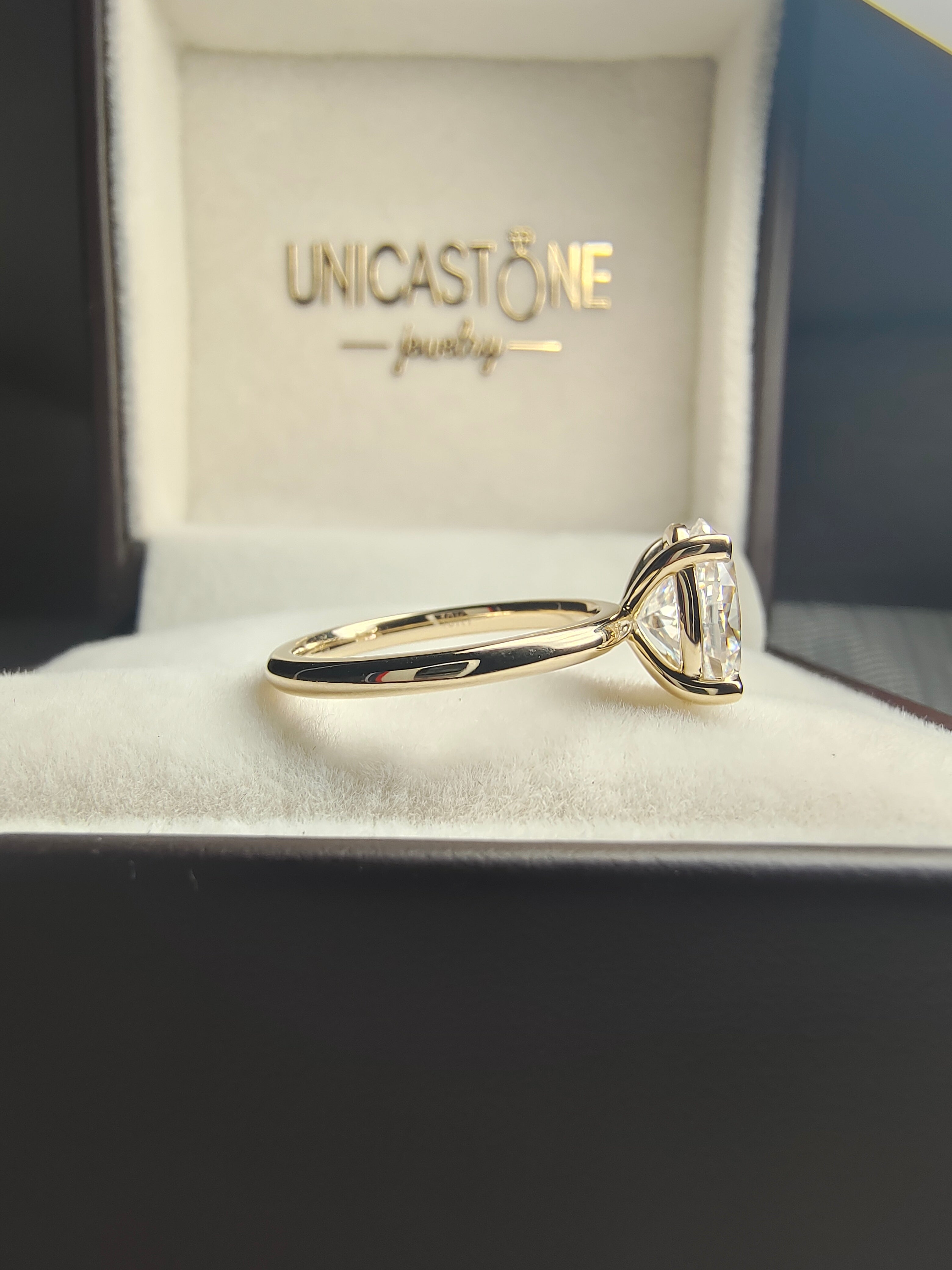 Yellow Gold Engagement Ring by UnicaStone