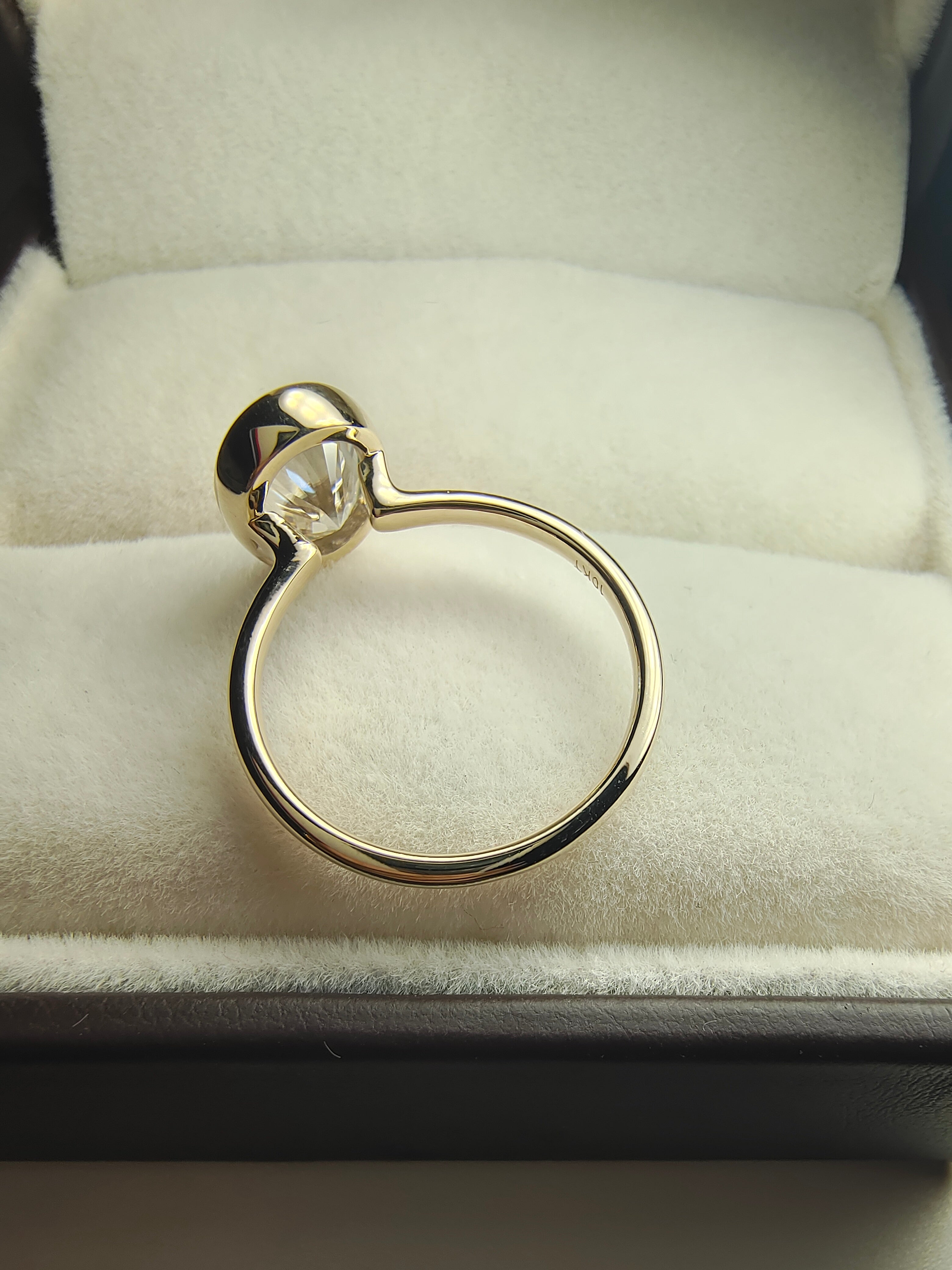 Open Gallery Bezel Engagement Ring by UnicaStone