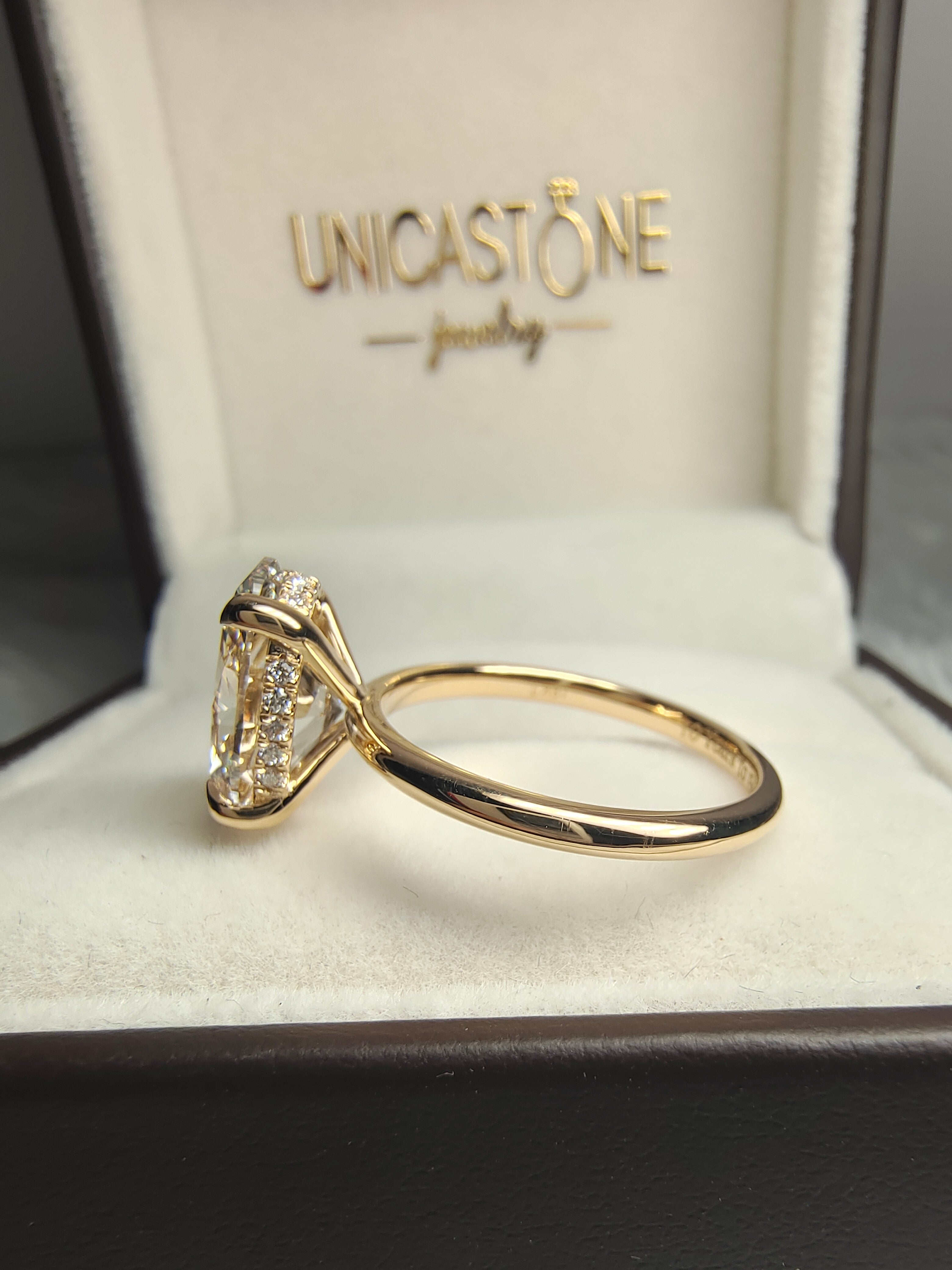 Oval Lab Grown Diamond Engagement Ring by UnicaStone