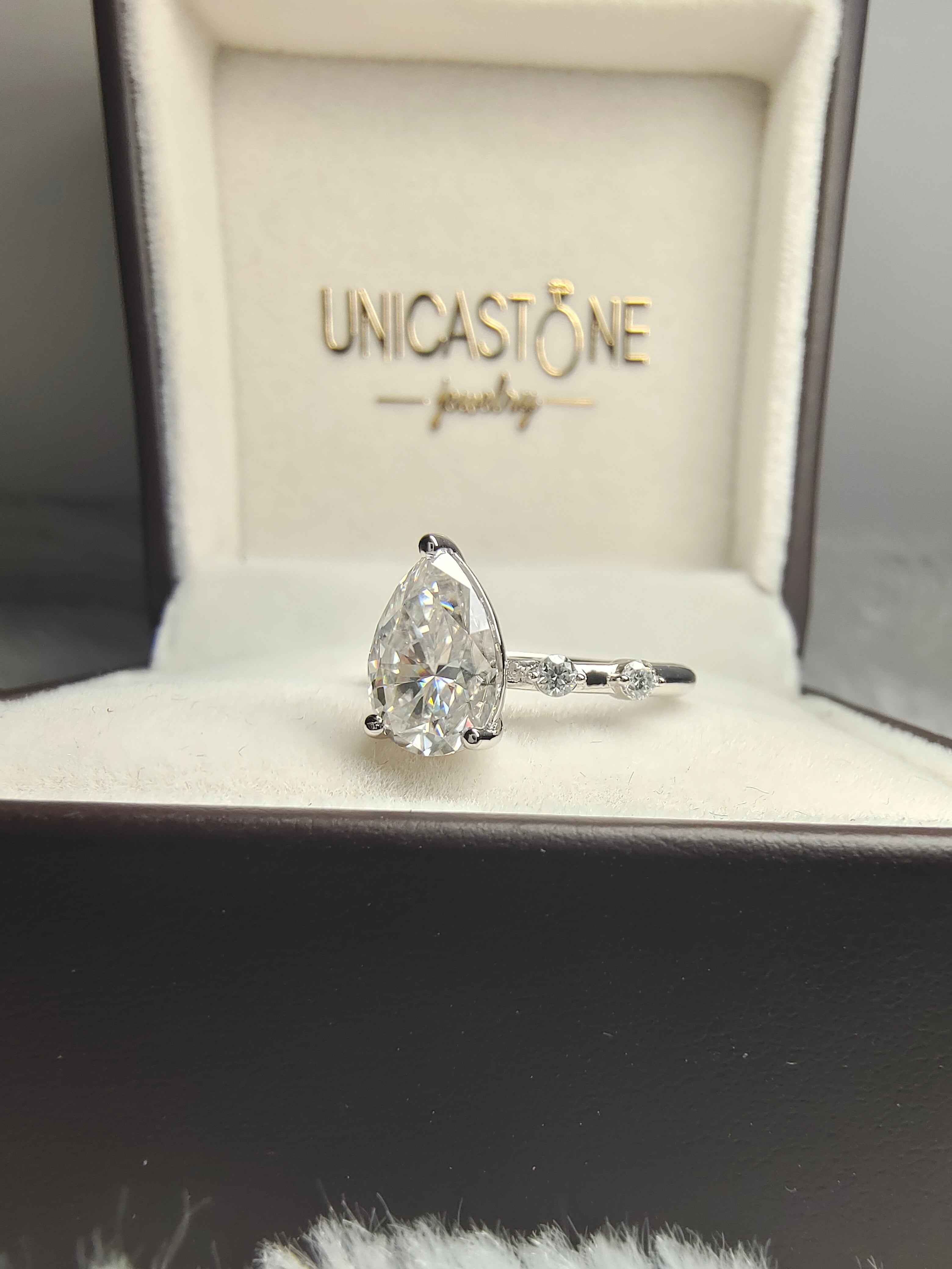 Pear Engagement Ring by UnicaStone