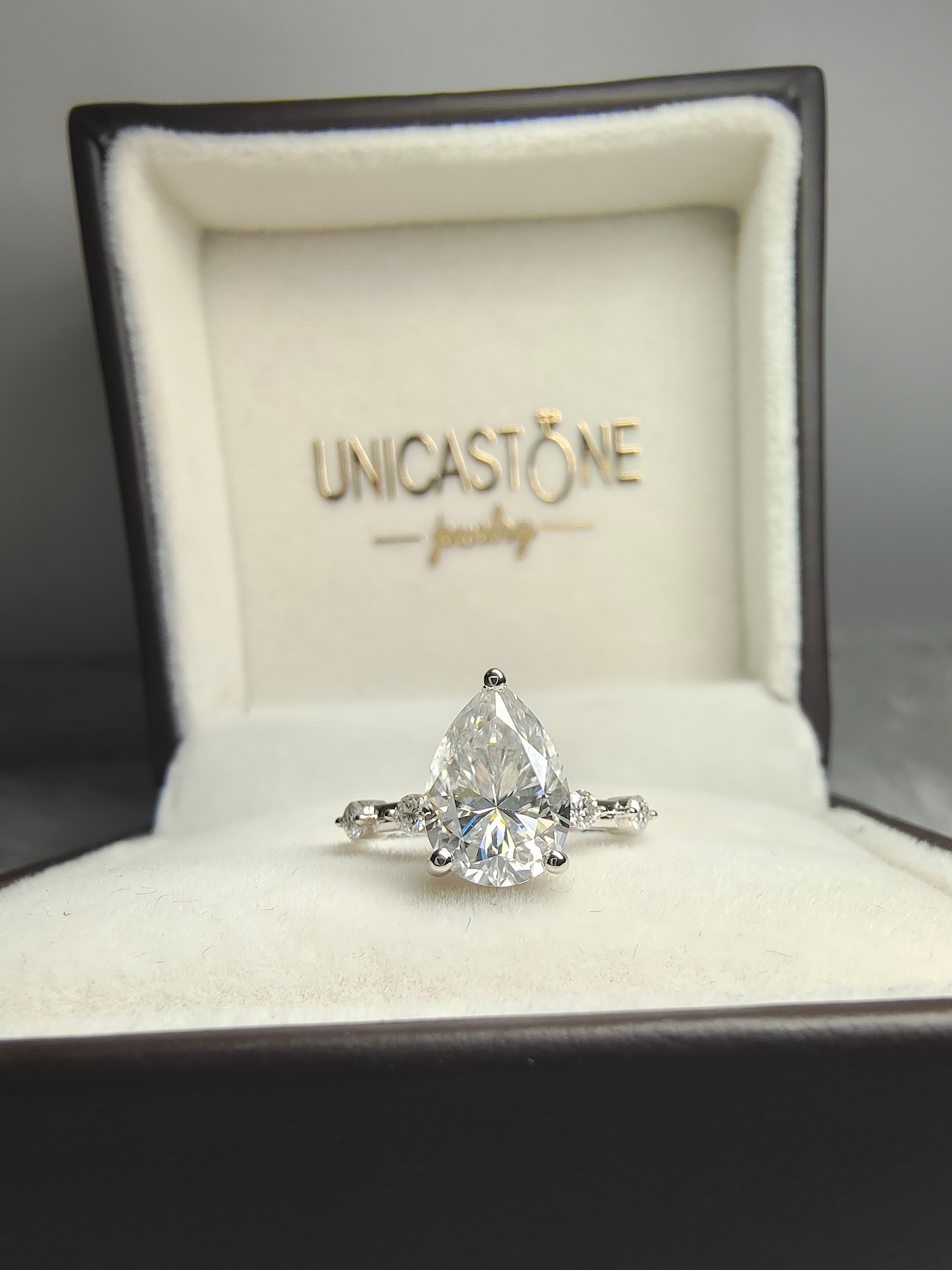 Pear Shaped Engagement Ring by UnicaStone