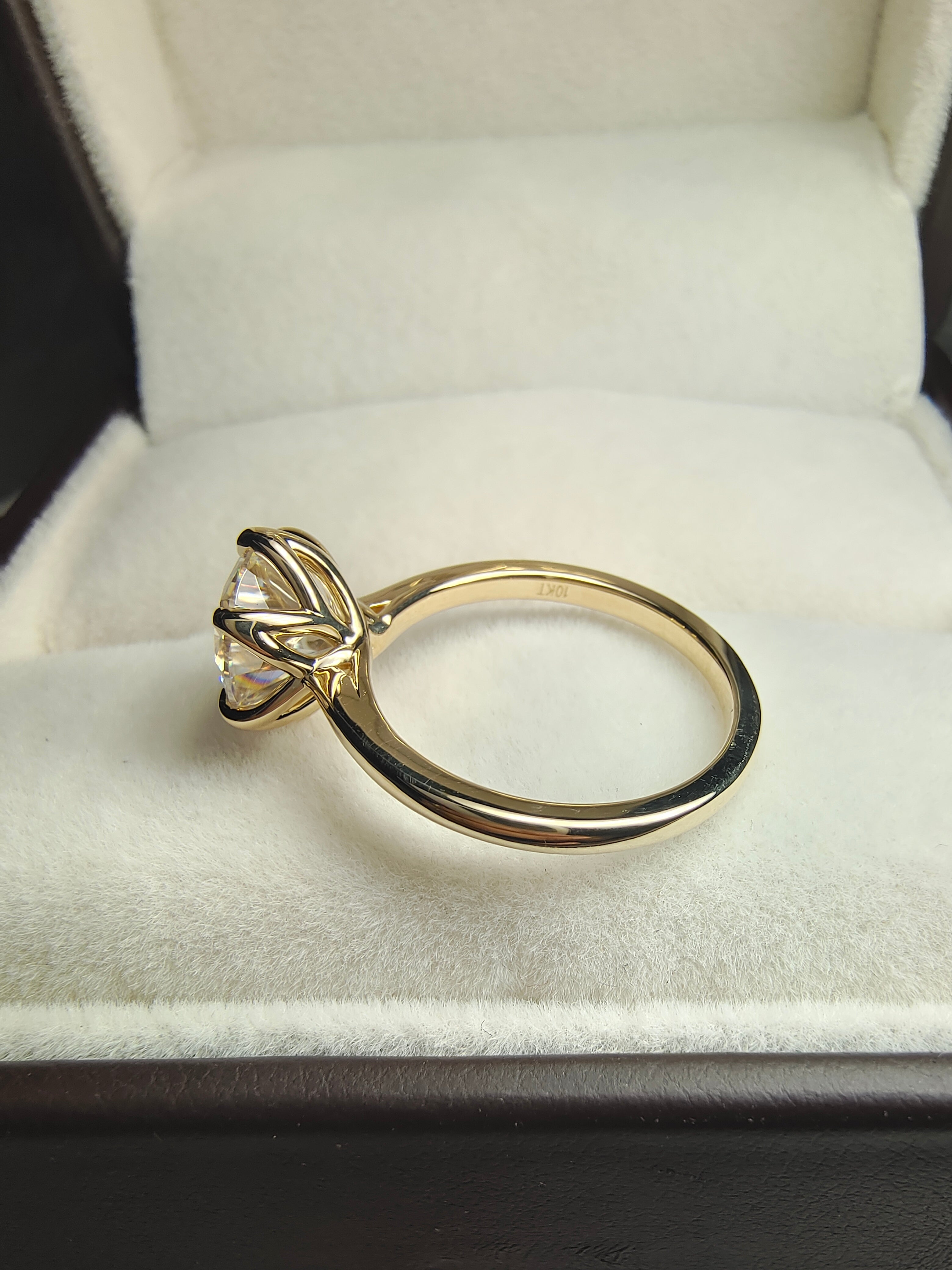 Petal Prong Engagement Ring by UnicaStone
