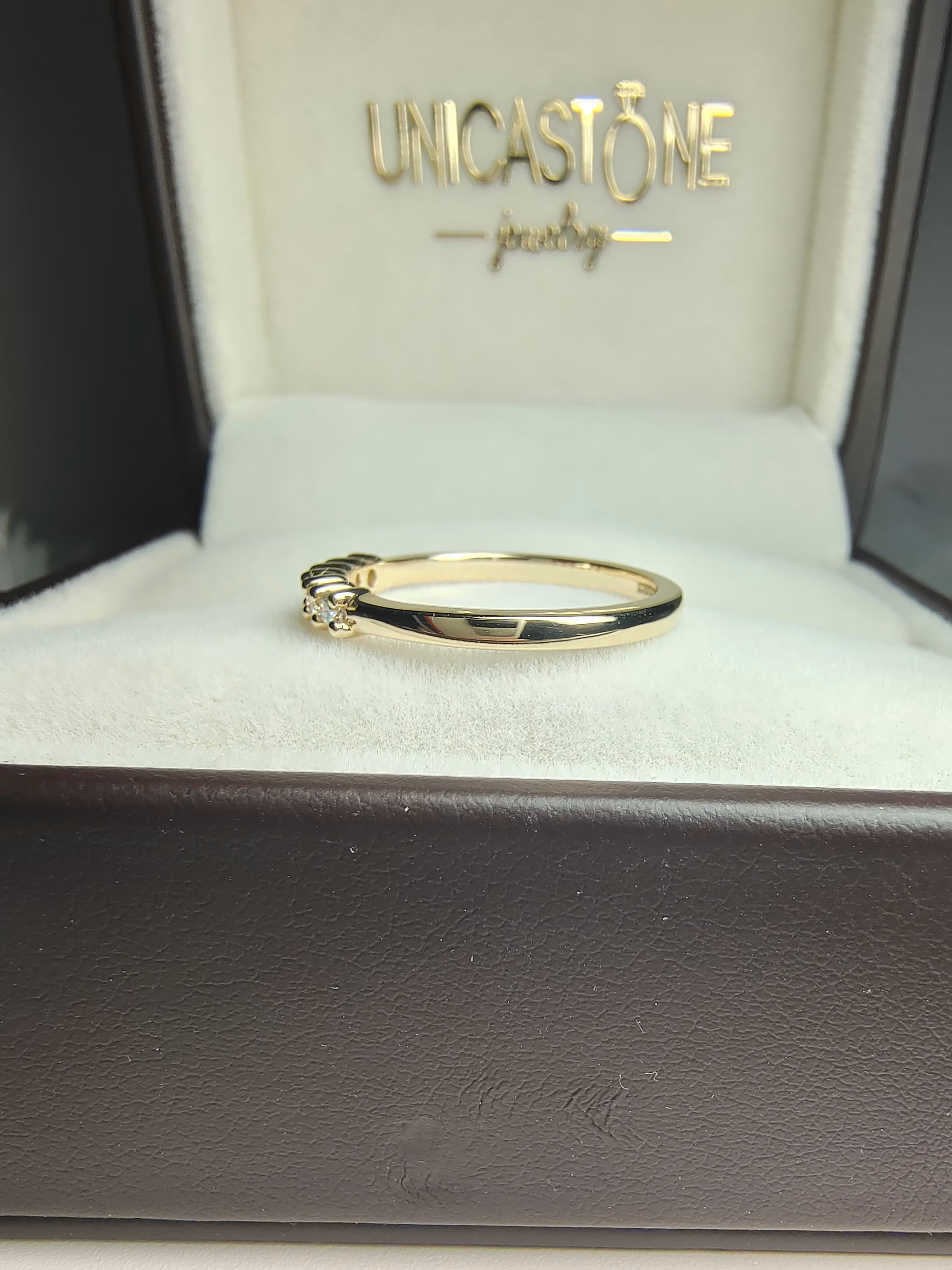 Round Cut Moissanite Eternity Ring by UnicaStone