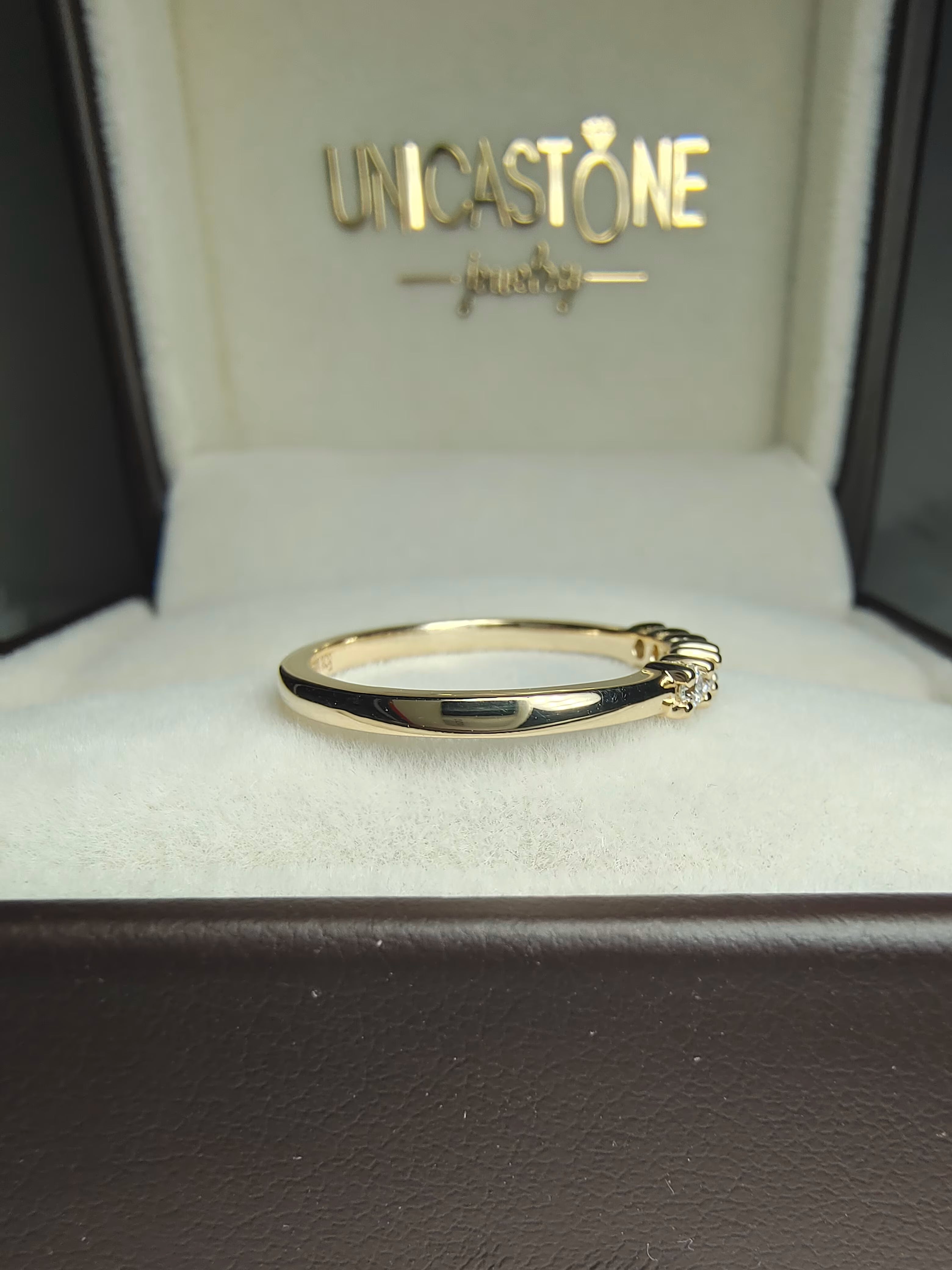 Moissanite Wedding Band Ring by UnicaStone