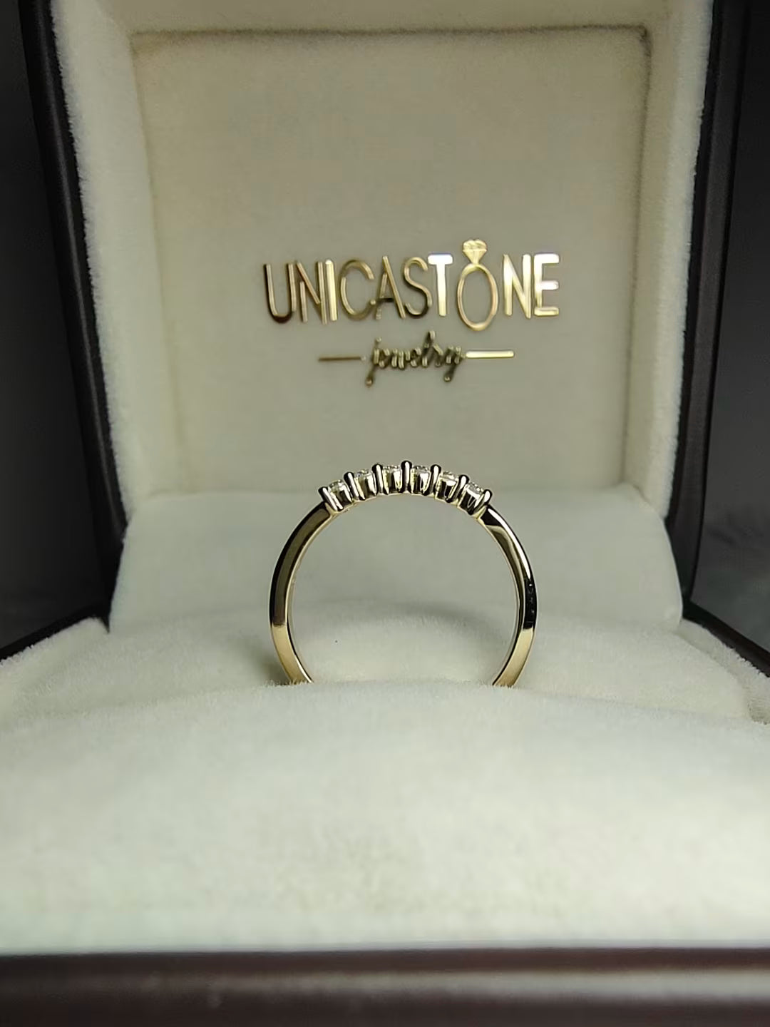 Classic round cut moissanite eternity ring by UnicaStone