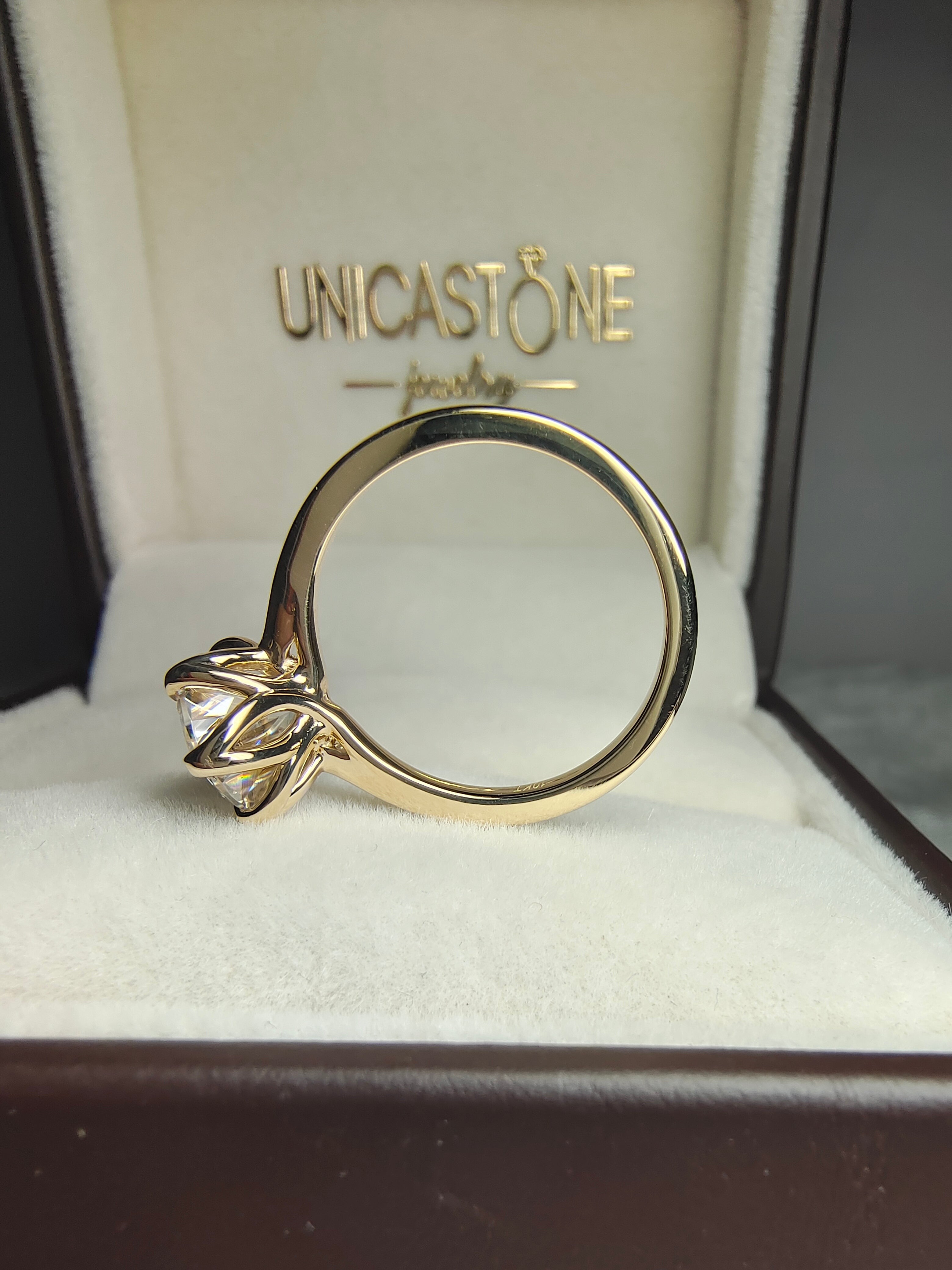 Tulip Prong Engagement Ring by UnicaStone