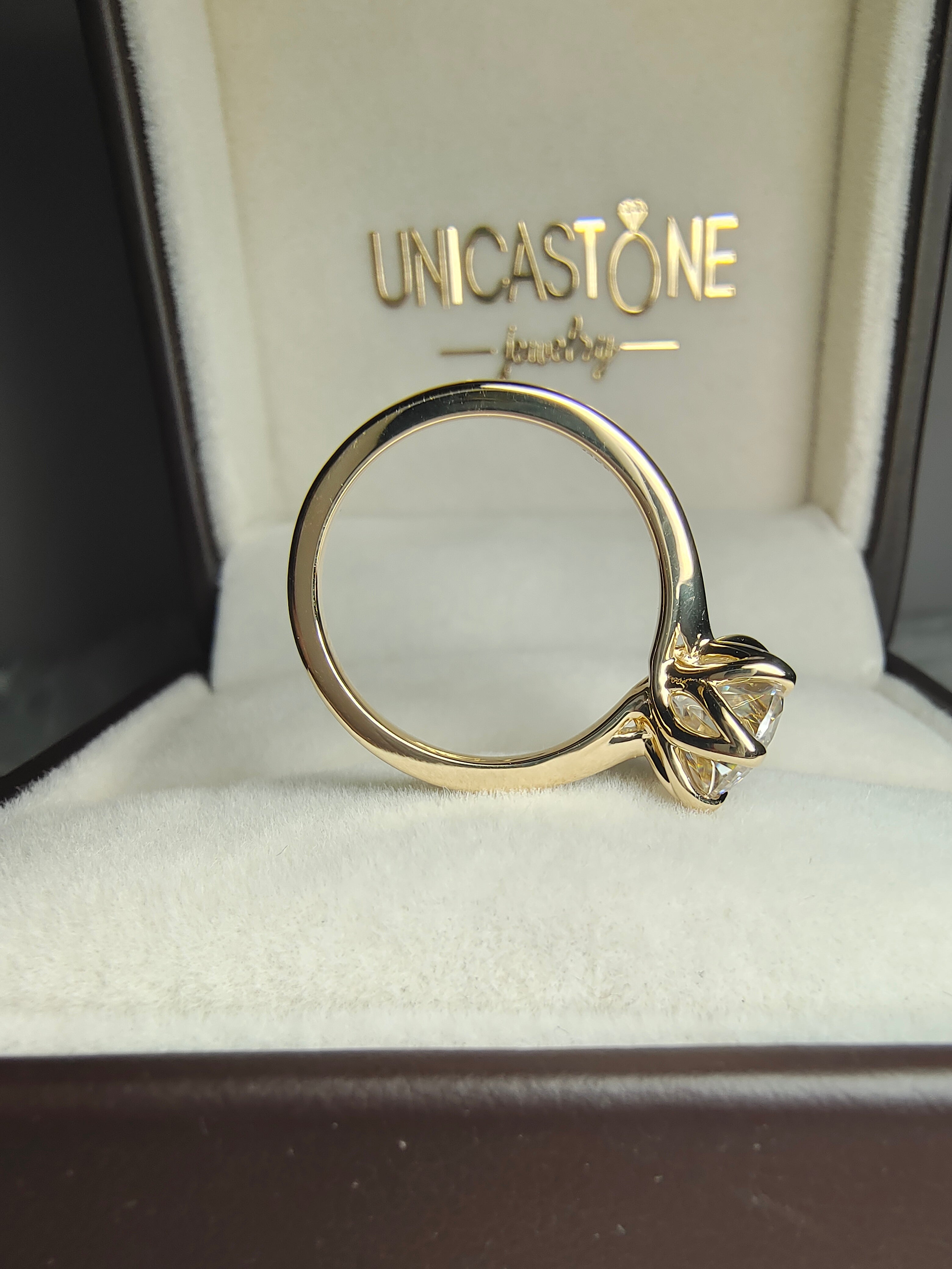 Tulip Setting Engagement Ring by UnicaStone
