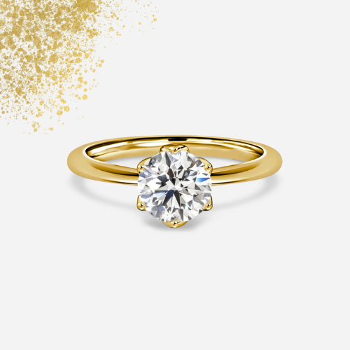 Classic 6 prong set engagement ring