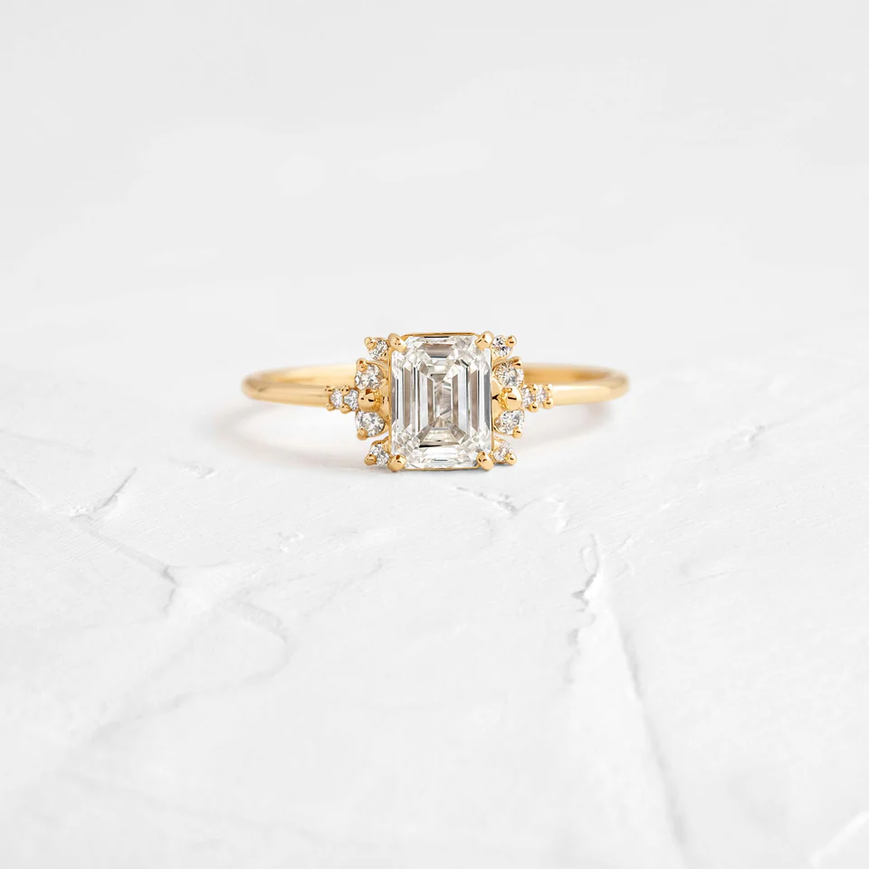Candice - Double Band Pear Solitaire